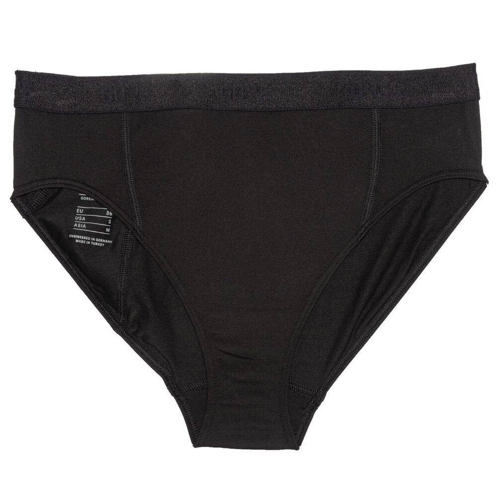 Gore Base Layer Briefs Panties Womens Size Large Solid Black Underwear